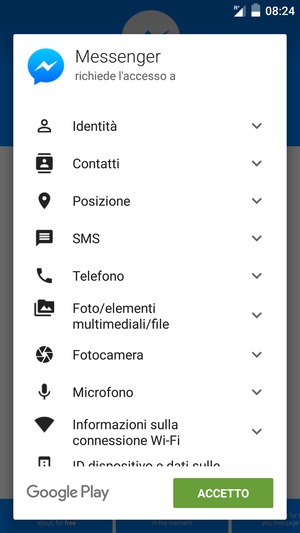 Seleziona ACCETTO