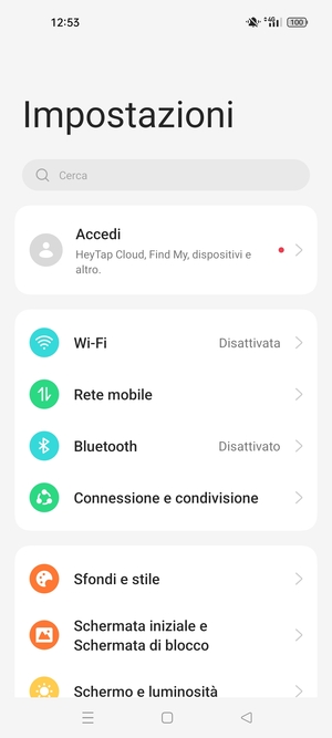 Seleziona Wi-Fi