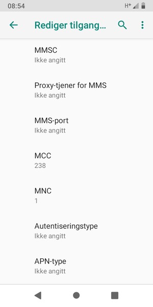 Bla ned og skriv inn MMS-informasjon