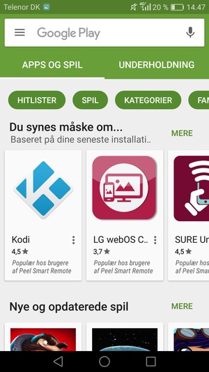 Vælg søgefeltet