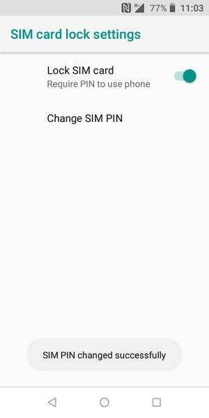 Your SIM PIN has been changed