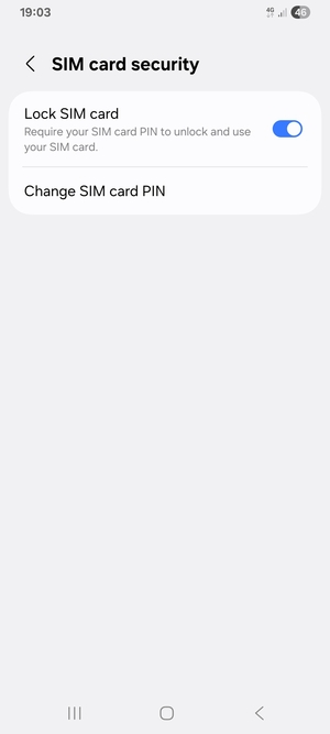 Select Change SIM card PIN