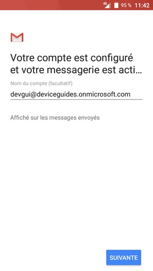 Donnez un nom à votre compte et sélectionnez SUIVANTE