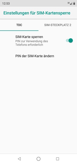 Wählen Sie Public und wählen Sie PIN der SIM-Karte ändern