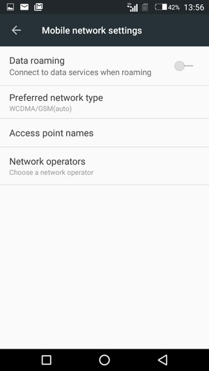 Select Access point names