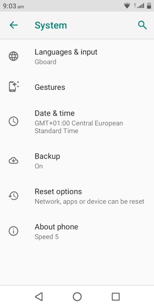 Select About phone