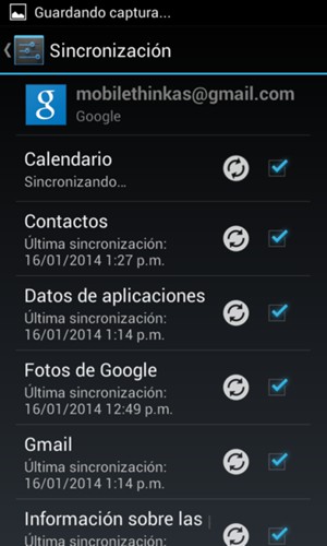 Su información será sincronizada