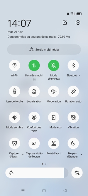 Sélectionnez Mode silencieux pour passer en mode silencieux