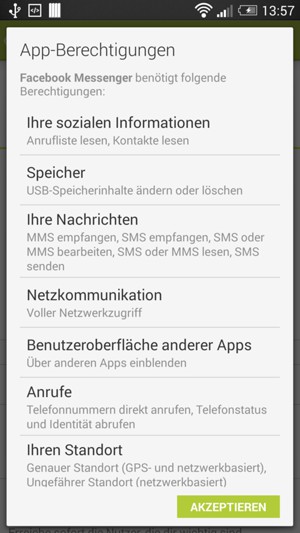 Wählen Sie AKZEPTIEREN