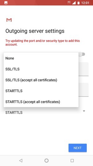 Select None and  NEXT
