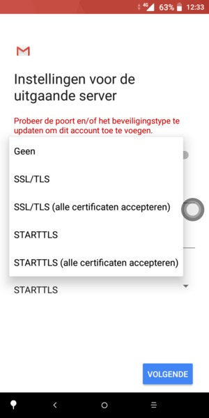 Selecteer Geen