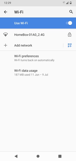 Select the wireless network you want to connect to