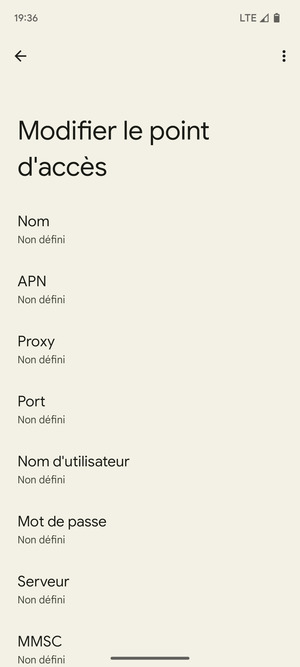 Saisissez les informations MMS