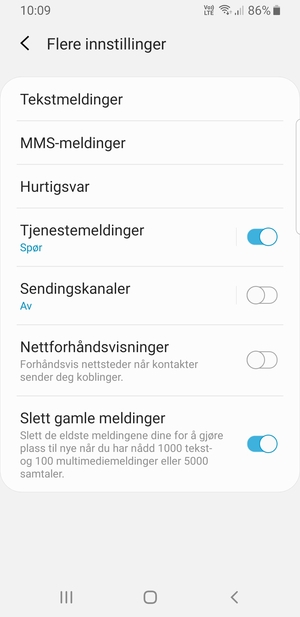 Velg Tekstmeldinger