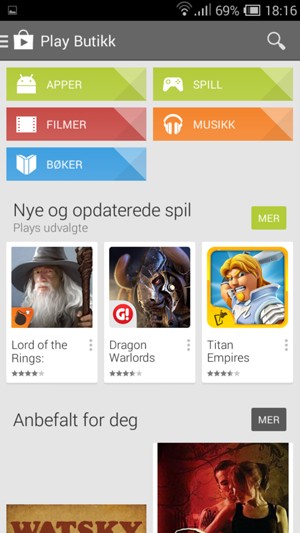Velg søk-knappen
