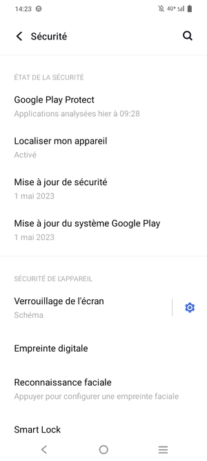 Votre téléphone est maintenant sécurisé par un écran de verrouillage