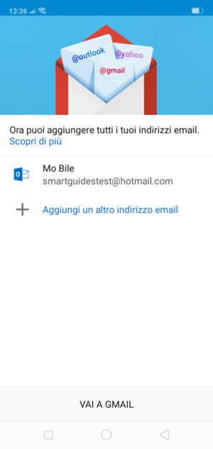 Seleziona VAI A GMAIL