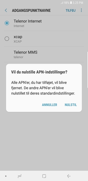 Vælg NULSTIL