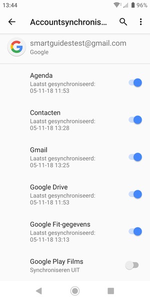 Selecteer de Menu-knop