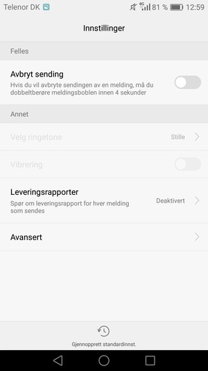 Velg Avansert