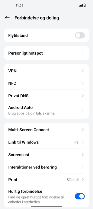Vælg Personligt hotspot