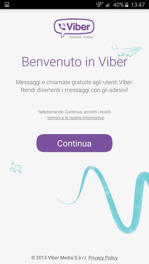 L'app è pronta per l'uso