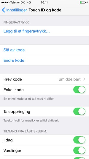 Velg Endre kode