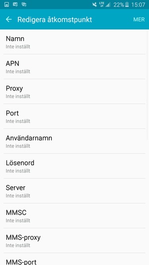 Ange internetinformation