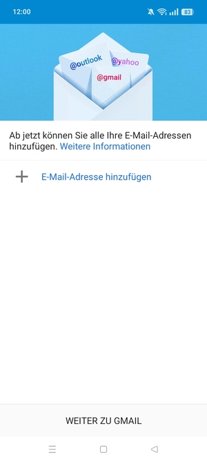 Wählen Sie E-Mail-Adresse hinzufügen