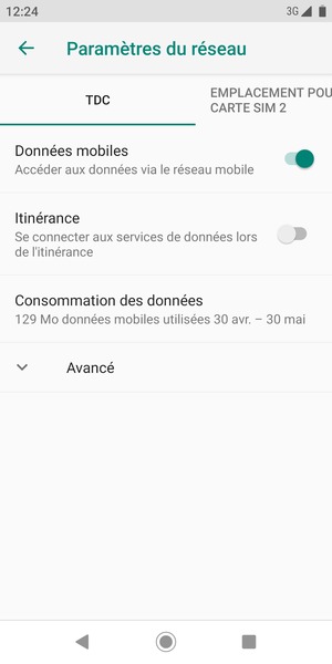 Sélectionnez Public puis Avancé