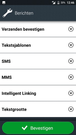 Selecteer SMS