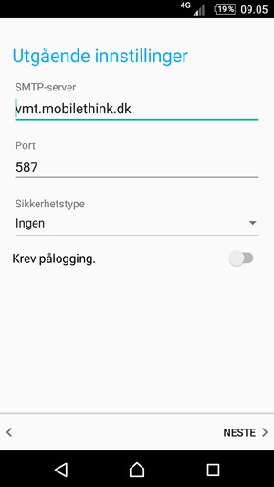 Slå av Krev pålogging. og velg NESTE