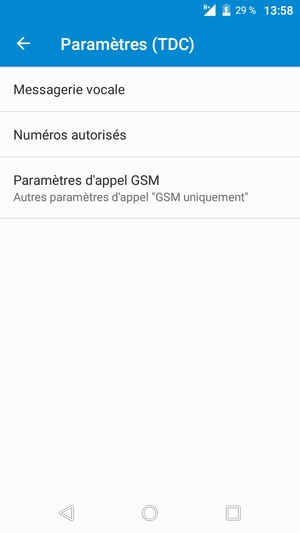Sélectionnez Messagerie vocale