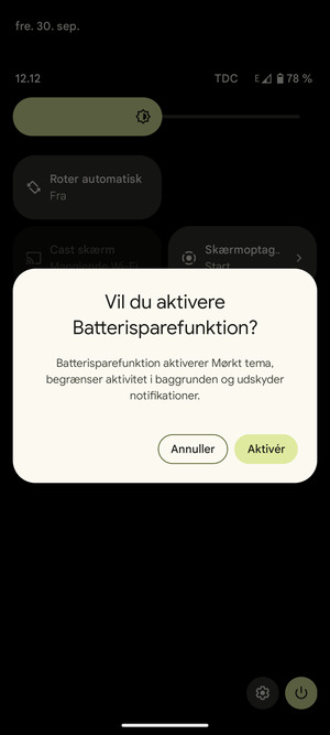 Vælg Aktivér