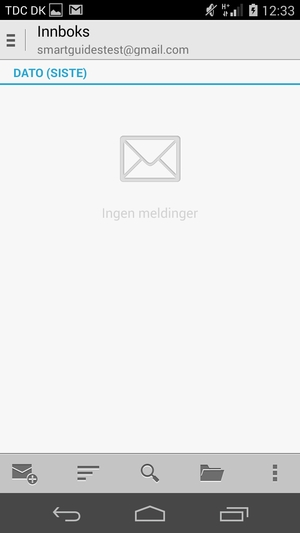 Gmail/Hotmail er klar til bruk