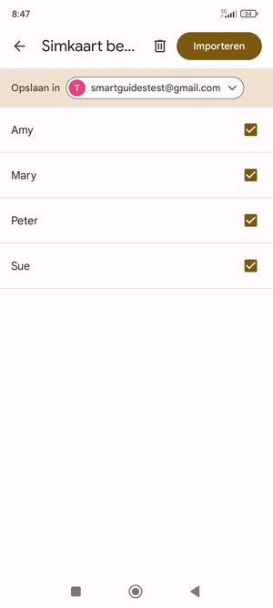 Selecteer Importeren
