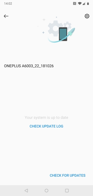 If your phone is up to date, you will see the following screen