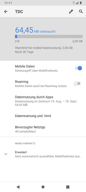 Wählen Sie Erweitert