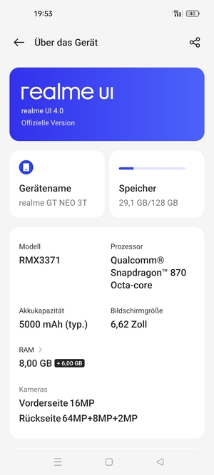 Wählen Sie realme UI