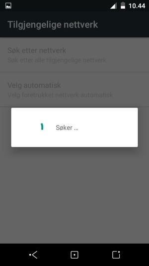Vent til søket er ferdig