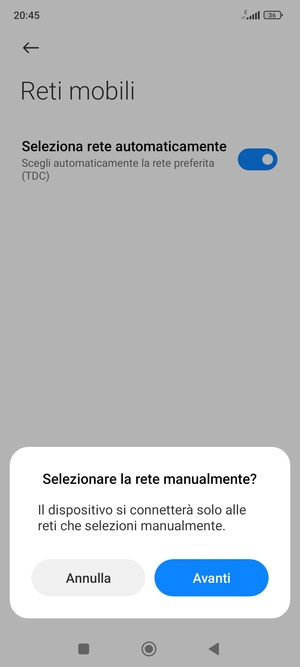 Seleziona Avanti