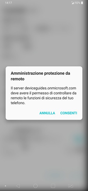 Seleziona CONSENTI