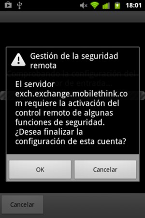 Seleccione OK