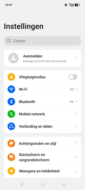 Selecteer Mobiel netwerk