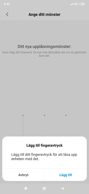 Välj Avbryt