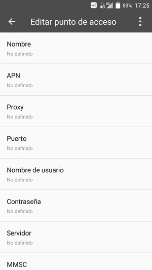 Introduzca la información de Internet