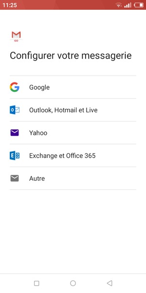 Sélectionnez Exchange et Office 365
