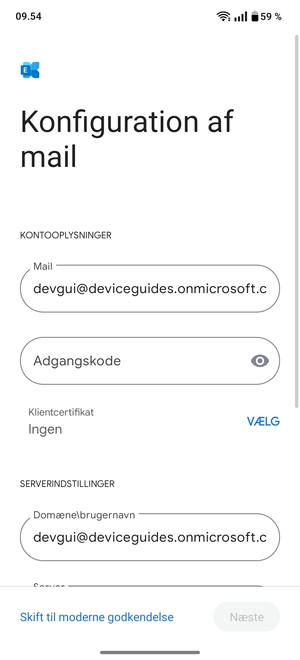 Indtast din adgangskode