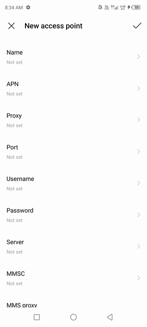 Enter Internet information