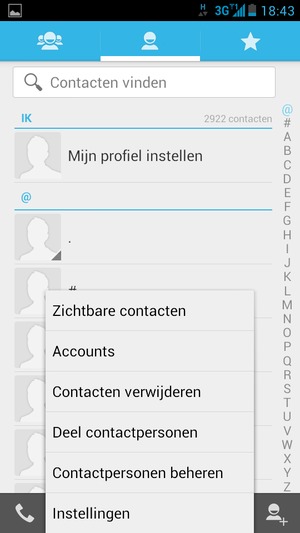 Selecteer Contactpersonen beheren